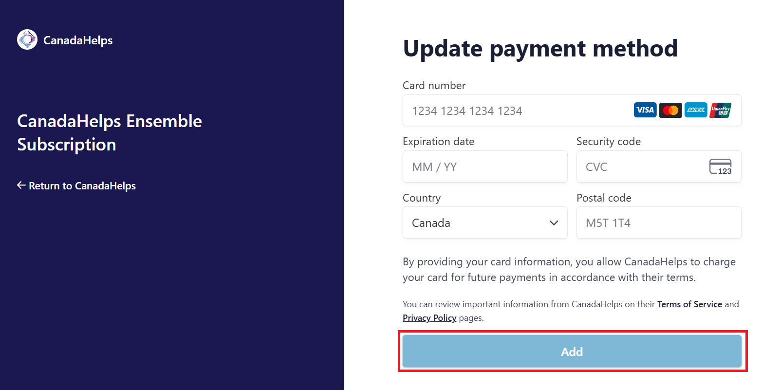 Manage your Subscription Settings