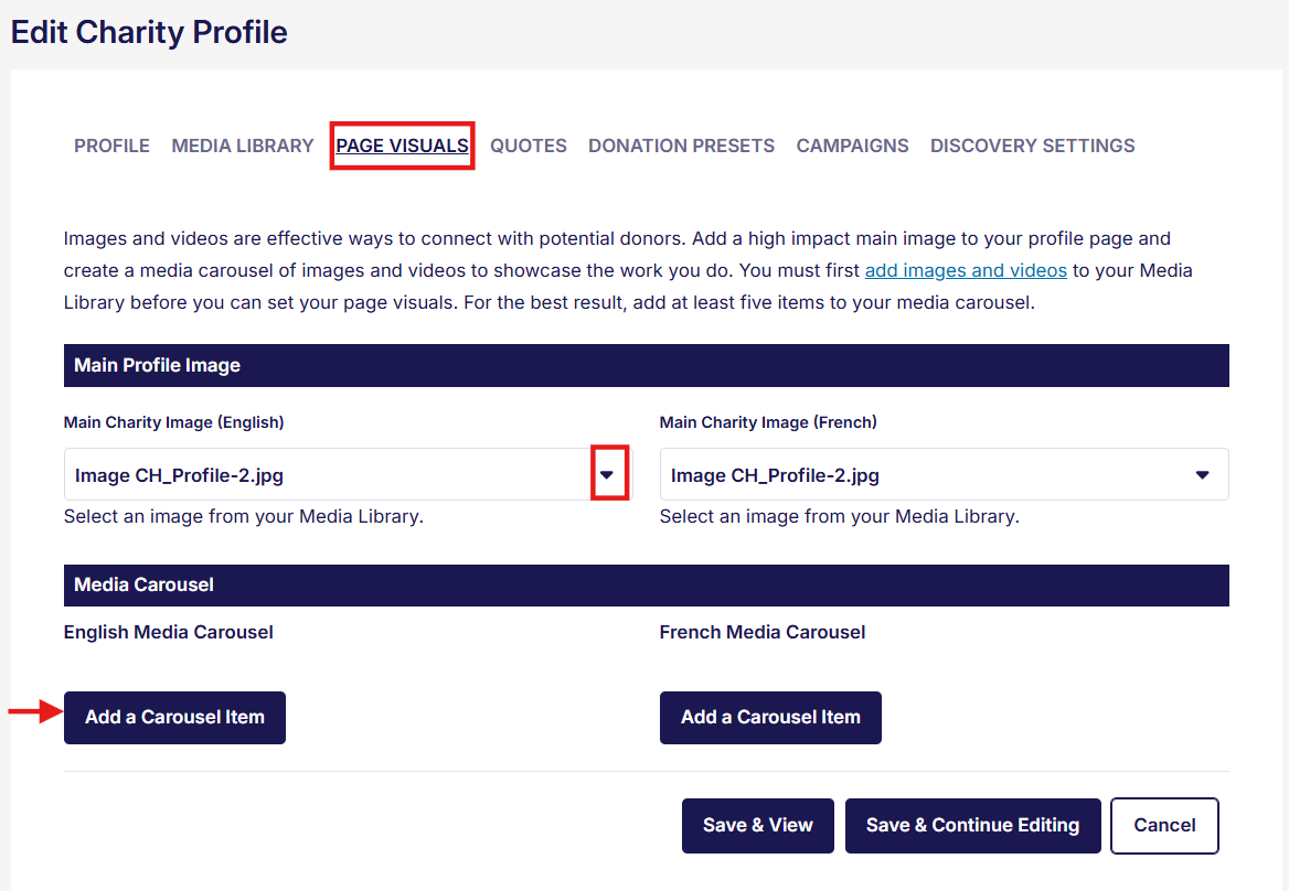 Profile Tab